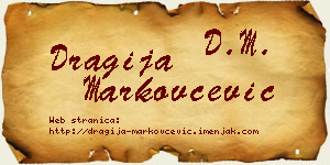 Dragija Markovčević vizit kartica